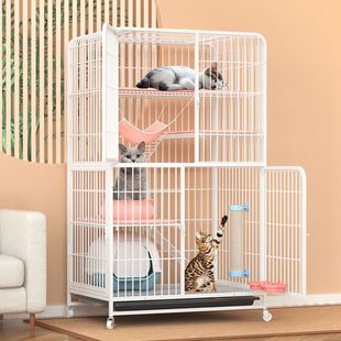 成年猫笼子三层超大号猫别墅家用猫咪笼猫舍小型幼猫笼带厕所