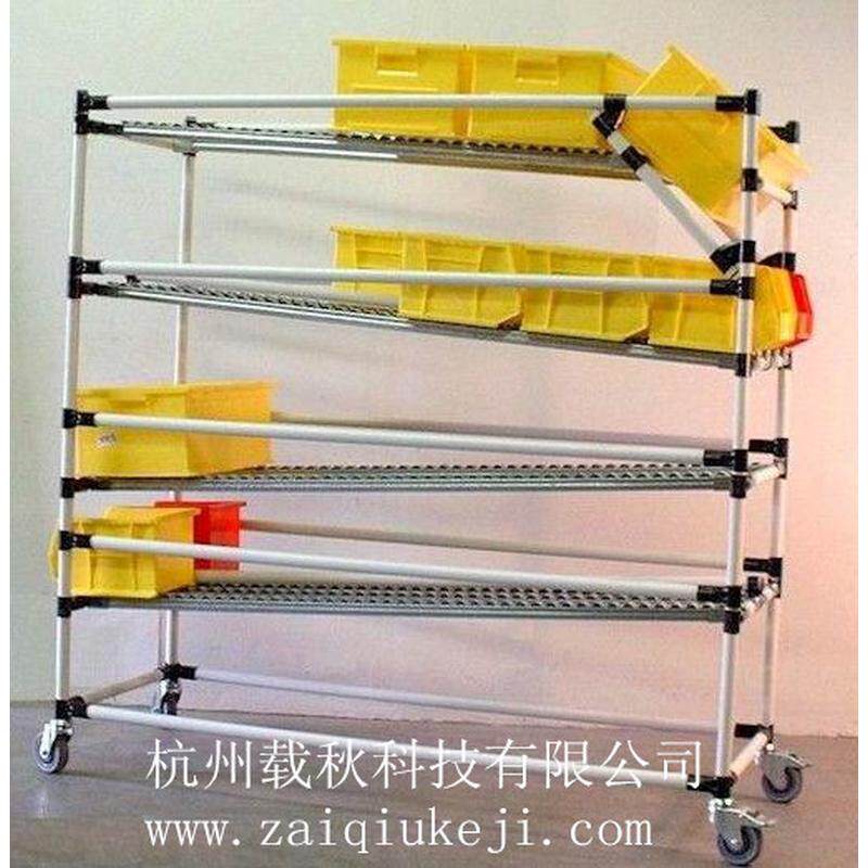 厂家供应易组装物料架流利条精益管物料周转车物料架