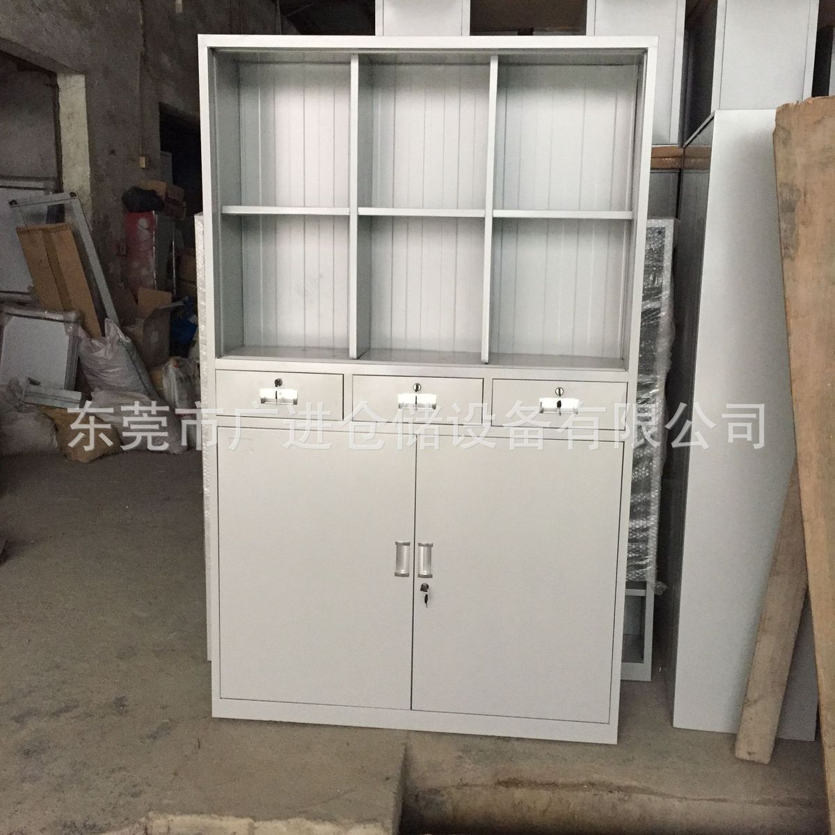 钢制铁皮文件柜格子储物柜东莞双开门储物柜厂家