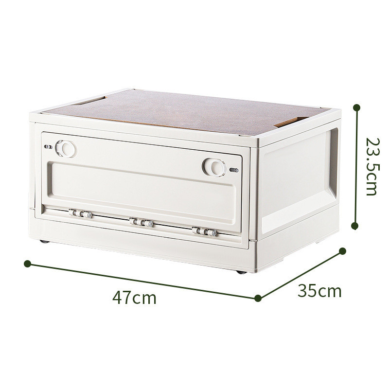 户外露营木车载后备箱储物箱杂物侧开门收纳箱盖野餐野营储物箱子