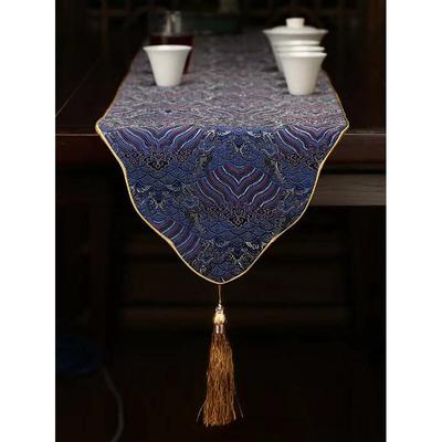 3zby批发新中式风桌旗云锦茶席古典茶桌布垫古朴茶盘垫禅意茶旗茶