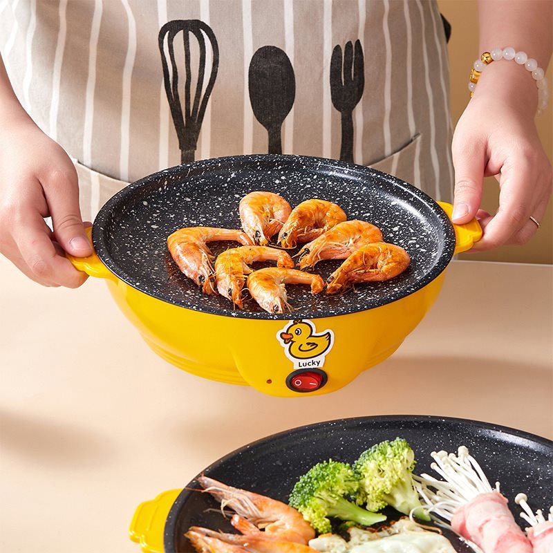 热销多功能烤盘一体不粘锅多功能便捷电炉烤肉炉家用电烤炉外卖小