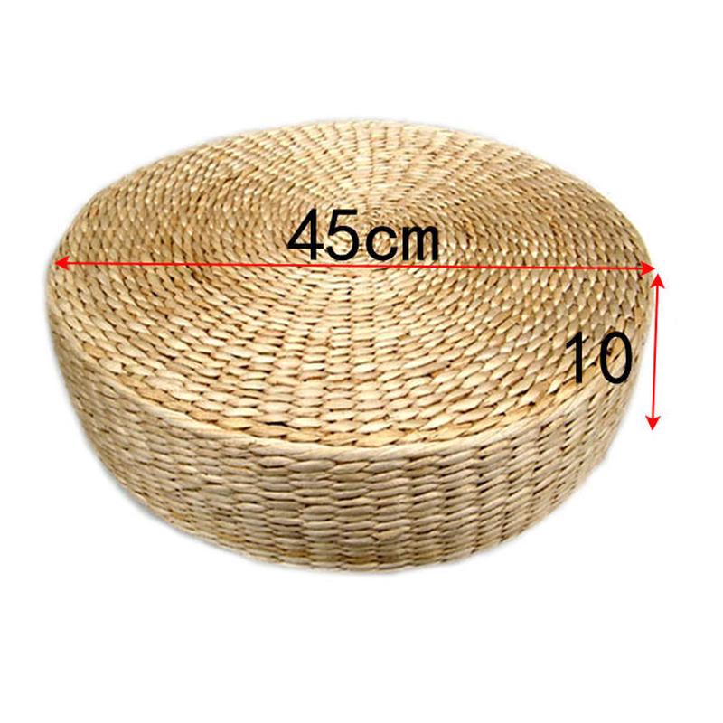 29501手工编织草编坐墩圆形榻榻米加厚座垫蒲草打坐蒲团坐垫