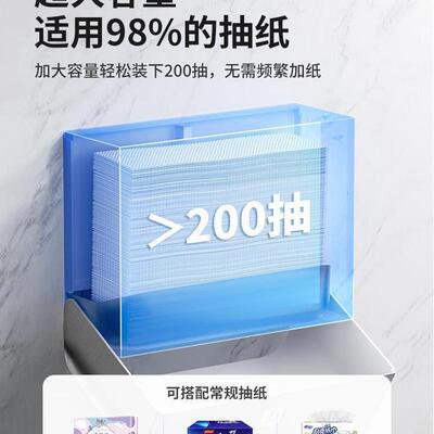 擦手纸盒挂壁式厕所卫生间厨房干手抽纸巾盒商用免打孔洗手间新款
