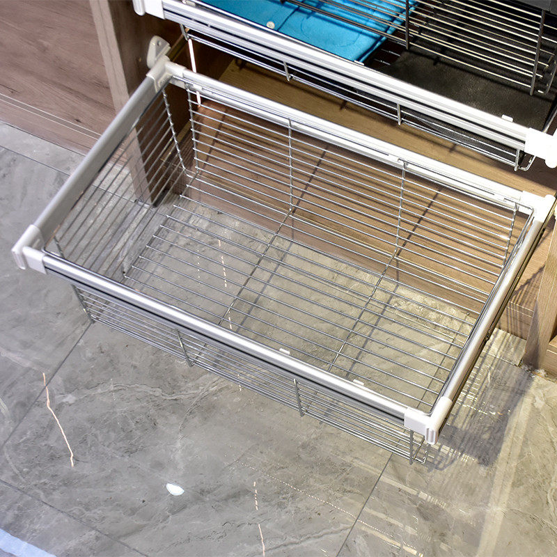 衣柜拉篮抽屉式抽拉篮伸缩裤架家用衣帽间拉篮内置收纳铁线裤抽架,基础建材,衣柜拉篮,淘宝优惠券,粉丝福利购,淘宝优惠卷