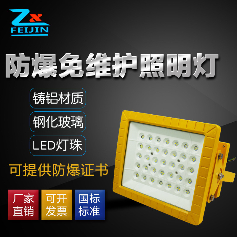 化工厂用隔爆型LED灯免维护led防爆照明灯煤棚防爆泛光灯100W150W