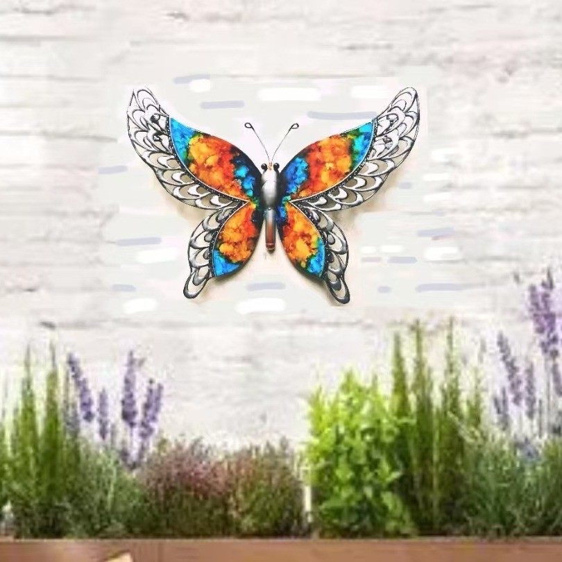 彩色家居铁艺工艺品蝴蝶壁挂五金装饰品金属挂件,家居饰品,装饰摆件,淘宝优惠券,粉丝福利购,淘宝优惠卷