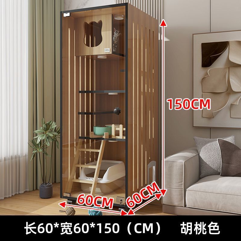 猫笼子家用猫窝猫别墅木质猫柜室内猫舍猫屋双层空间房子超大猫