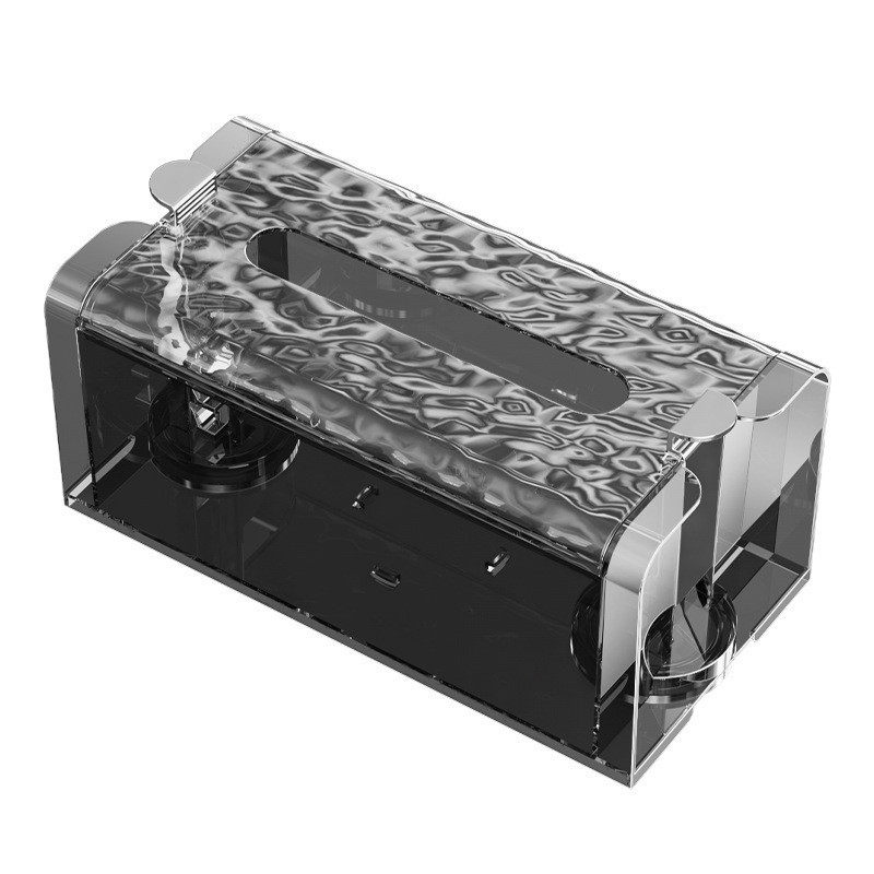 纸巾盒波纹吸盘壁挂式免打孔卫生间抽纸盒洗脸巾收纳盒厕所手纸盒