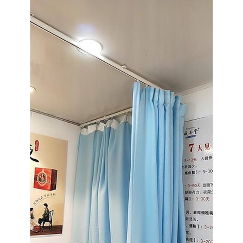 美容院不透人型纱帘窗帘纯色透光纱制美容床隔断家用飘窗橱窗布