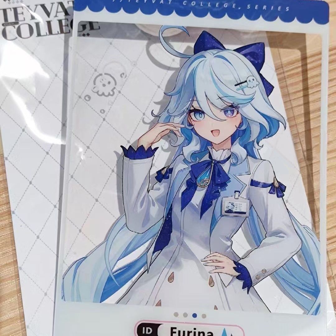 *新款原神同人周边芙宁娜学院校服系列亚克力透卡高颜值送朋友闺