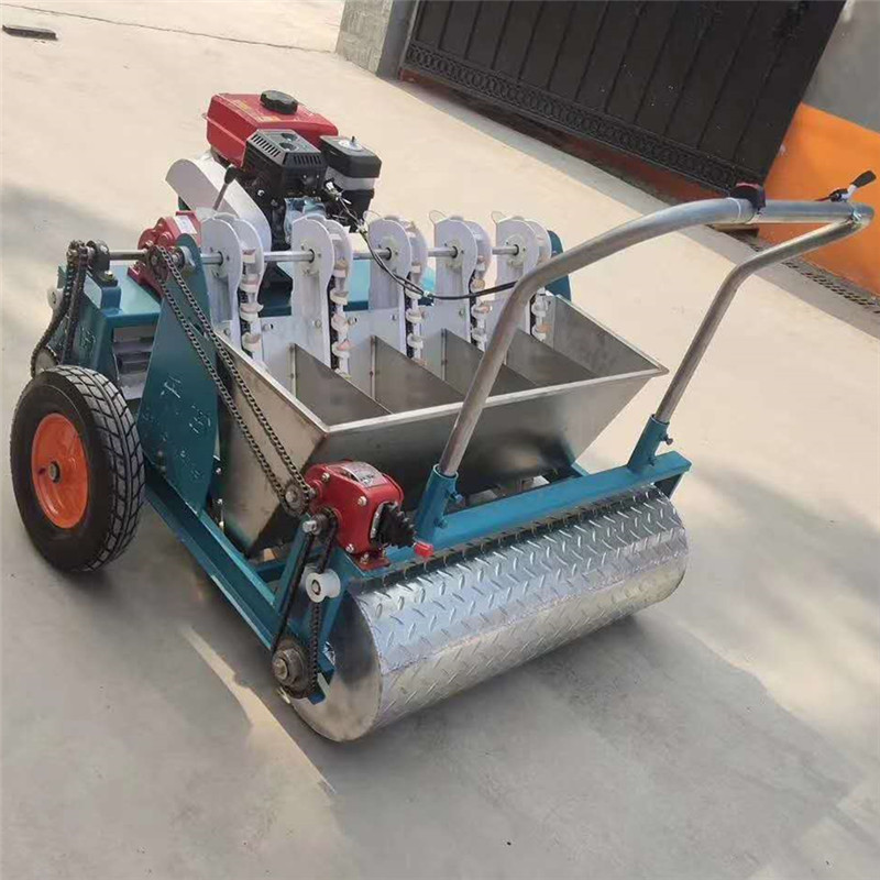 热销播种播种机小型农用4行大蒜施肥一体大蒜种植机电动手推自走