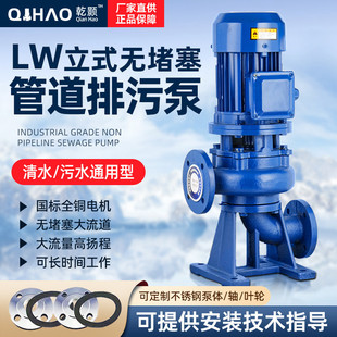 离心泵工程工地抽排水无堵塞自来水增压泵 lw循环泵管道泵立式