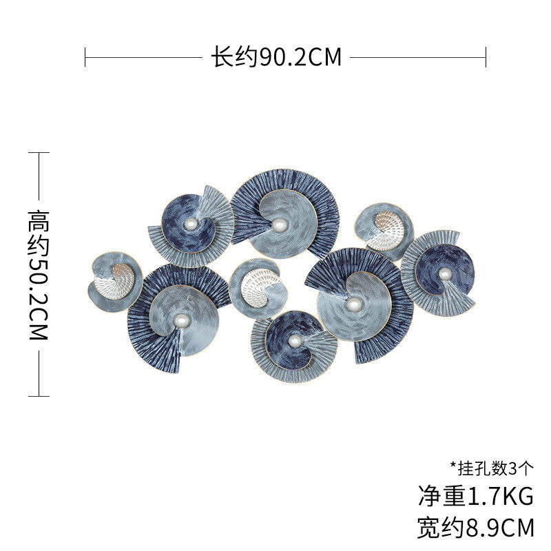 玄关立体渐变铁艺壁饰挂件创意地中海客厅沙发背景墙面装饰品挂饰