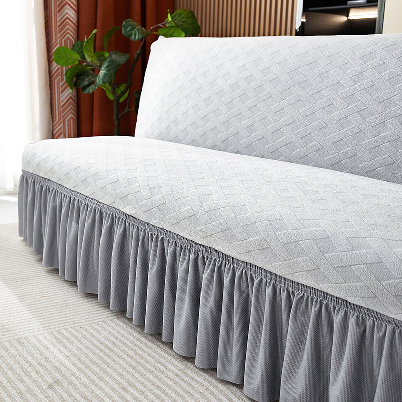 bb4c批发沙发套全包沙发无扶手套折叠床套一体式防猫抓加厚裙