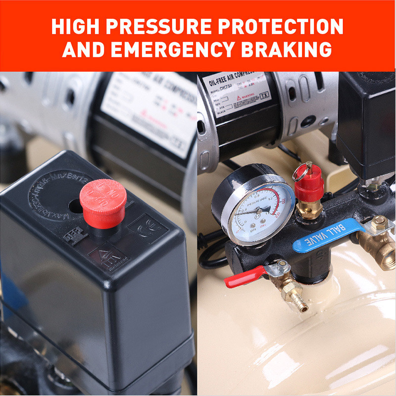热销100l空压机静音空压机木工空气压缩机喷漆型气泵220v-240v