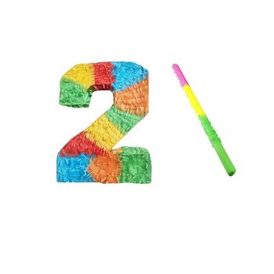 塔数字彩色立体皮纳现货pinata砸糖填充生日派对节日装饰批发