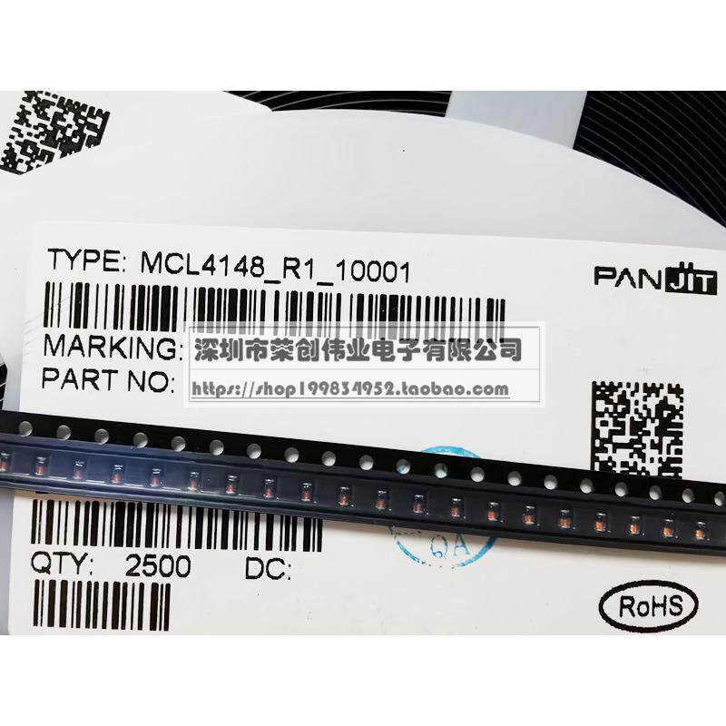 PANJIT强茂 2500/盘 MCL4148_R1_00001 LL0805圆柱 开关二极管
