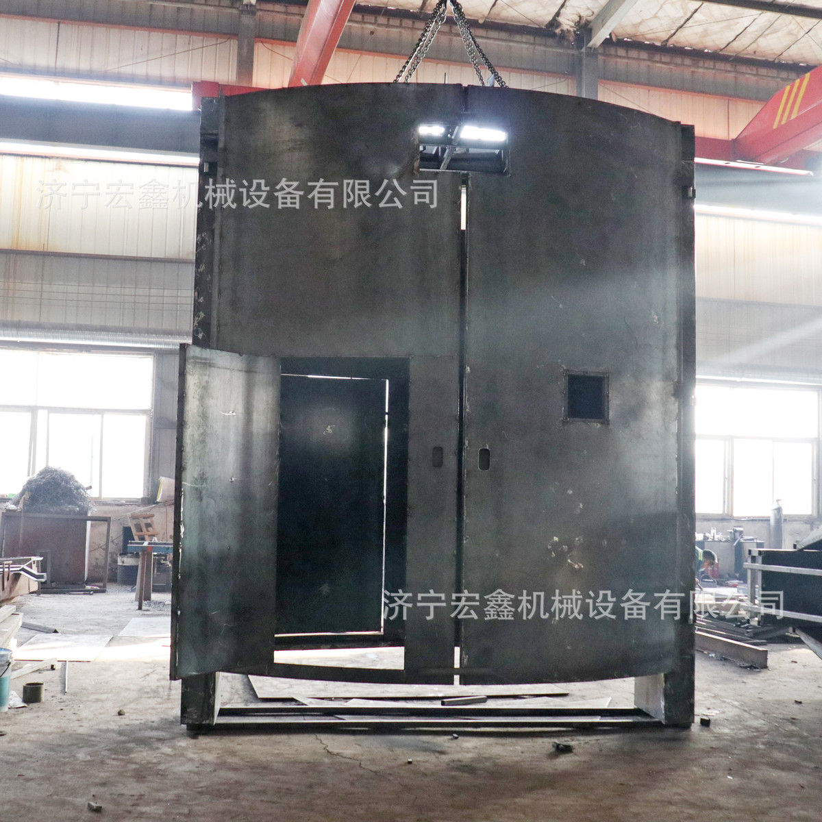 热销煤矿弧形自动减压行车纯气控连锁减压风门井下双向风门减压风