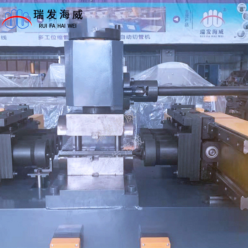 扩口机8工位自动上下料钢管锥度液压径机hwg60双头缩高速缩管机