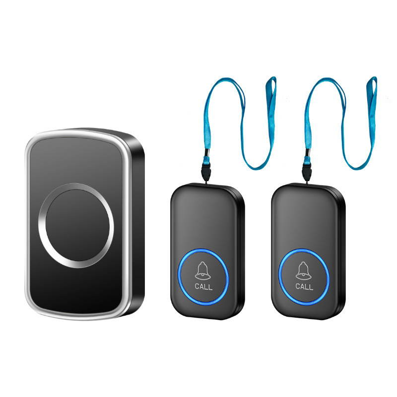 挂绳便携式远距离老人呼叫器无线遥控门铃看护铃手腕二式拖一