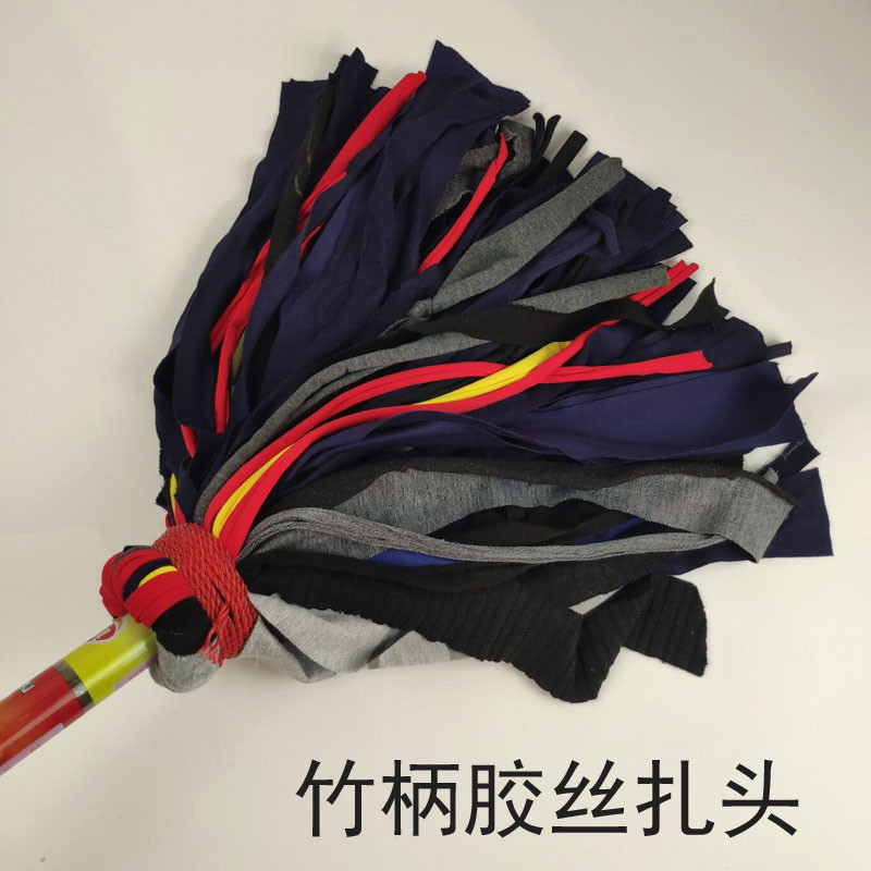 5dbj批发老式布拖学校地拖吸水不掉毛墩布头竹柄木柄工厂杂色酒店