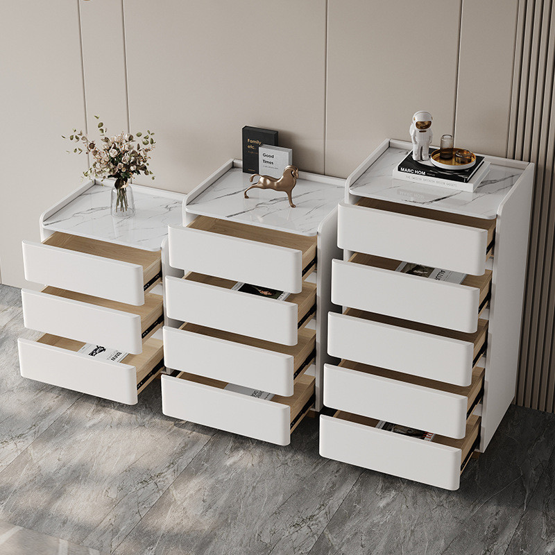 热销奶油风三斗柜轻奢四，五斗柜实木收纳柜简约现代整装一体卧室