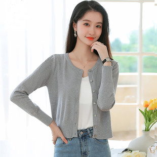 薄款开衫2025春季新款气质高级感小个子短款毛衣