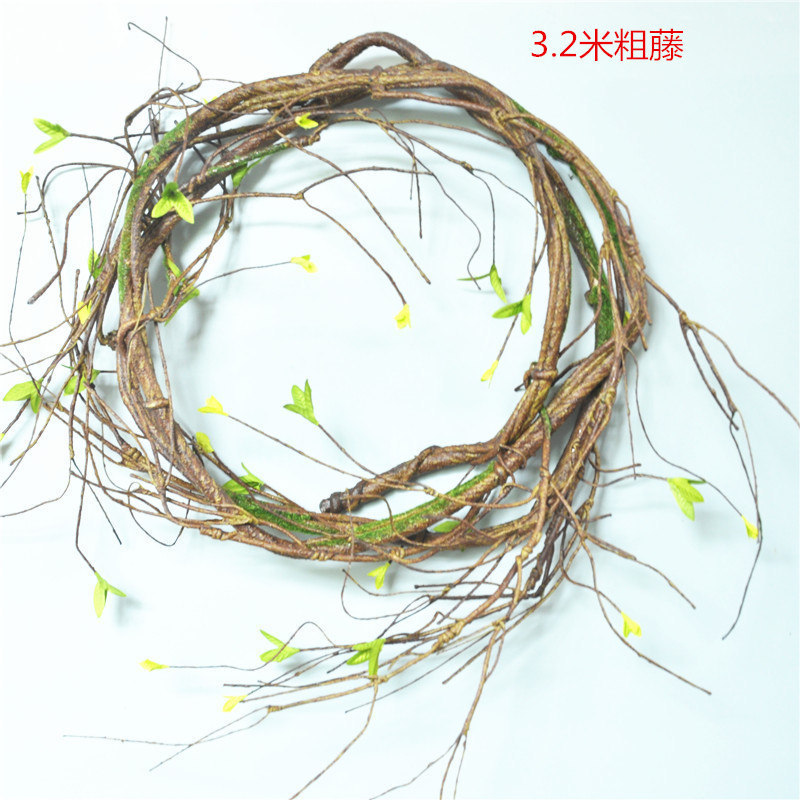 仿真枯枯藤3.2米装饰藤吊顶树枝加粗藤山藤蔓藤条树枝树藤过江