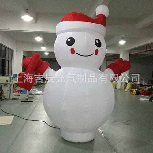 卡通充气雪人卡通模型圣诞活动庆典人偶气模车缝工艺气模