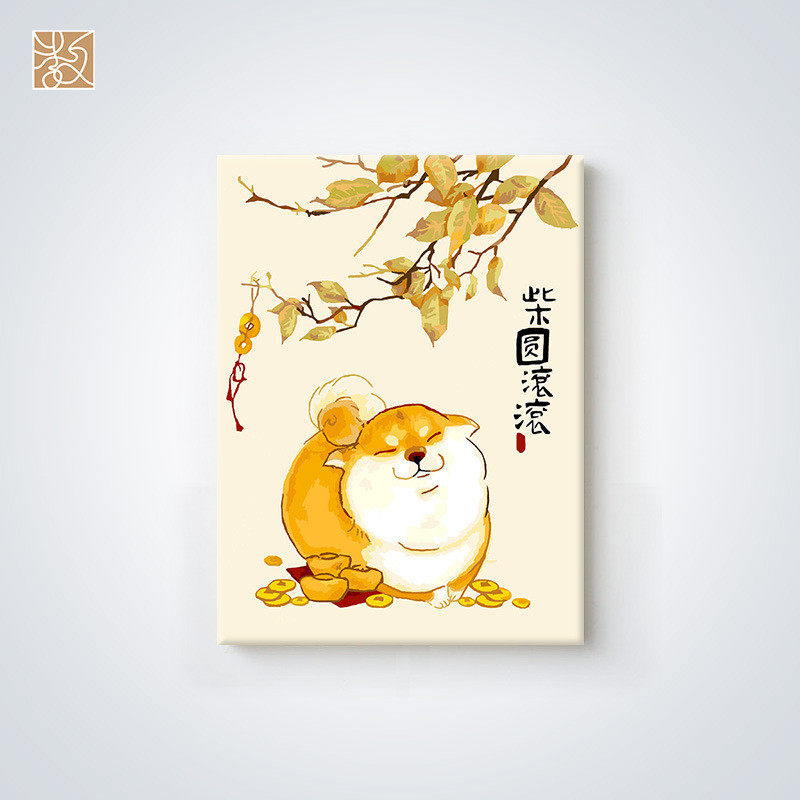 数字油画厂家中国风批发手绘直供系列客厅沙发背景填色油彩装饰画