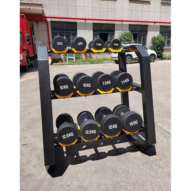 商用三层哑铃套装10对哑铃架组合275公斤健身房单位家用私教无味