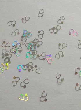 6mm绿色树叶亮片PET耐溶剂美甲枫叶闪光片金葱粉厂家七彩金葱片