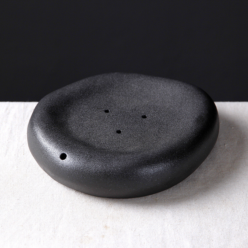 德玉堂粗陶石头记茶具配件壶承功夫茶具盘仿古壶托干泡创意