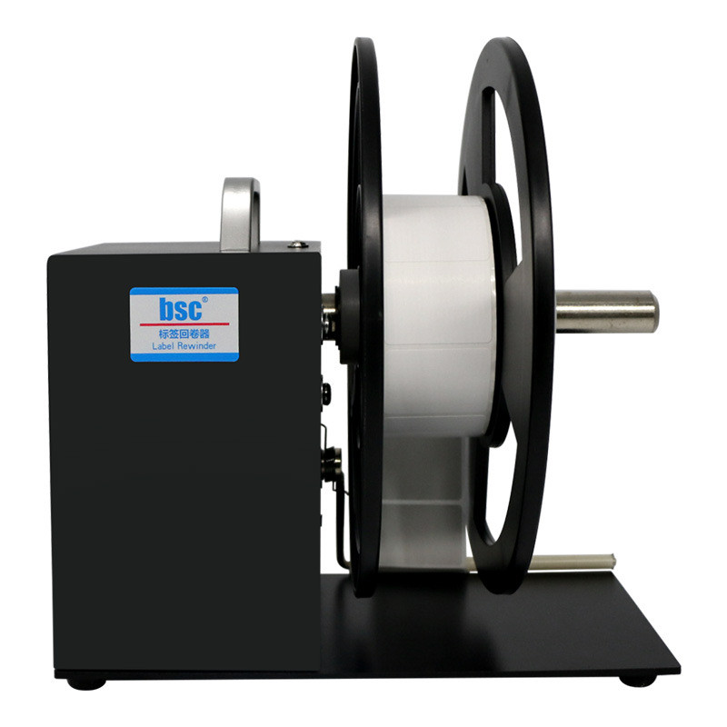 自动-a6bsc同步标签回卷器不干胶标签回绕机洗水唛布标吊牌回卷机