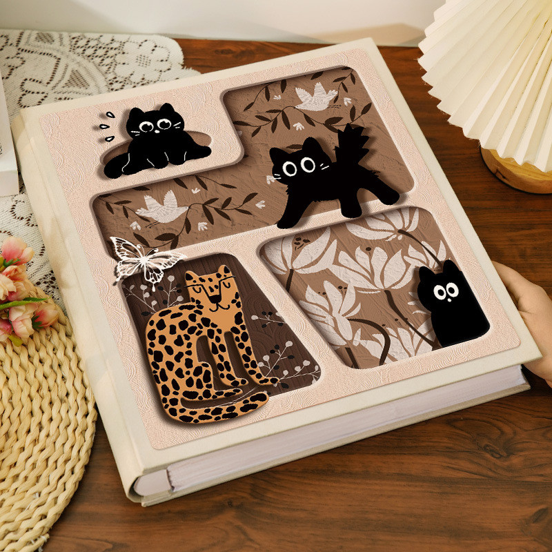 插页相册本大容量家庭纪念册情侣5寸6寸7照片收纳六七成长五宝宝3