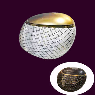 金色鸡蛋型挂便器 鸡蛋形挂便器黑釉白釉亚光釉801B 挂墙式 座便器