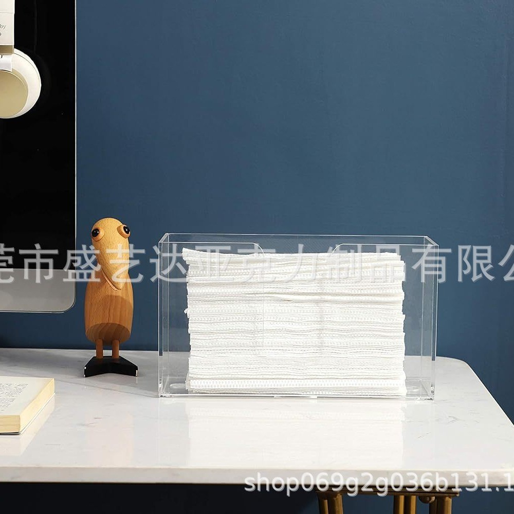 亚克力浴室容器卫生间纸厨房餐巾纸鸡尾酒餐巾架分配器纸巾收纳盒