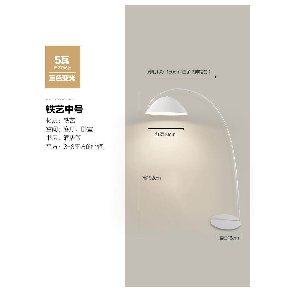 创意旁沙发落地灯轻奢灯现代感复古网红客厅北欧立式钓鱼简约