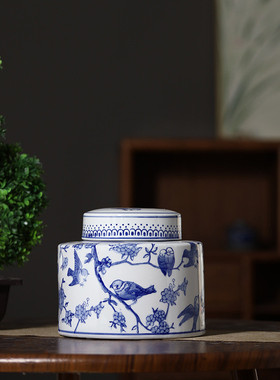 热销青花瓷花瓶摆件大中小号插花花瓶桌面客厅中式古典陶瓷玄关摆