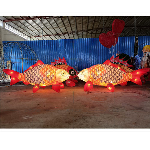 热销发光灯笼花灯手工金鱼灯笼蛇年花灯商场酒屋酒楼展厅创意端午