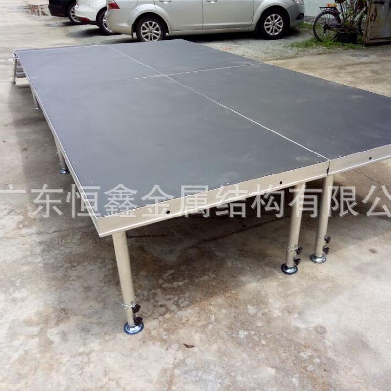 热销广东厂家批发高度可调节活动舞台四柱舞台快装黑色简易