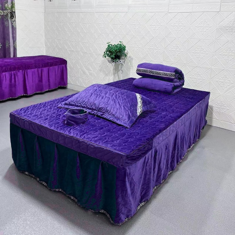 美容院泰式按摩床带洞大床罩加宽加大1.2床1米床足浴美容床罩床单