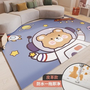 儿童房家用卧室pvc地垫垫子洗可擦客厅阅读区防水地毯爬行满铺垫
