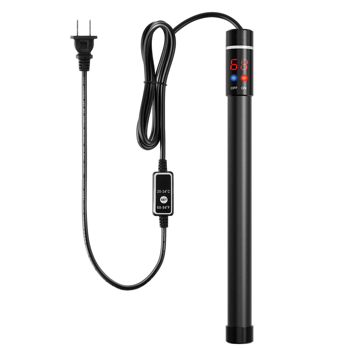 加工定制恒温潜水led水族箱鱼缸加热器宠物饮水恒温数显加热棒