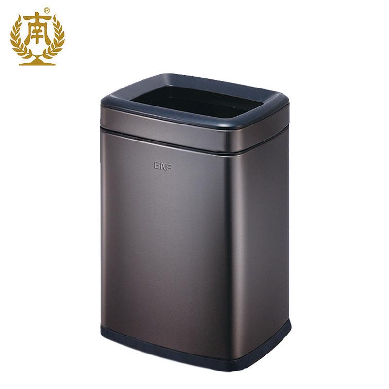 广州方形 南方家用厨房收纳桶无盖开口式不锈钢大容量客房垃圾桶
