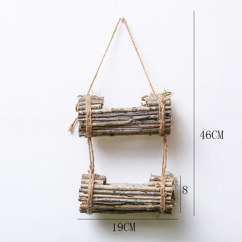 花篮环角自然创材料摆件幼儿园植物角户外装饰景观庭院花园布置