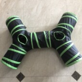 厂家直销h型猫通道骨头型宠物通道猫隧道猫四通三通五通s螺旋通道