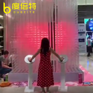 互動(dòng)立體牽手光立方人體觸摸感應(yīng)點(diǎn)光源裝 置愛心跳動(dòng)網(wǎng)紅景觀燈