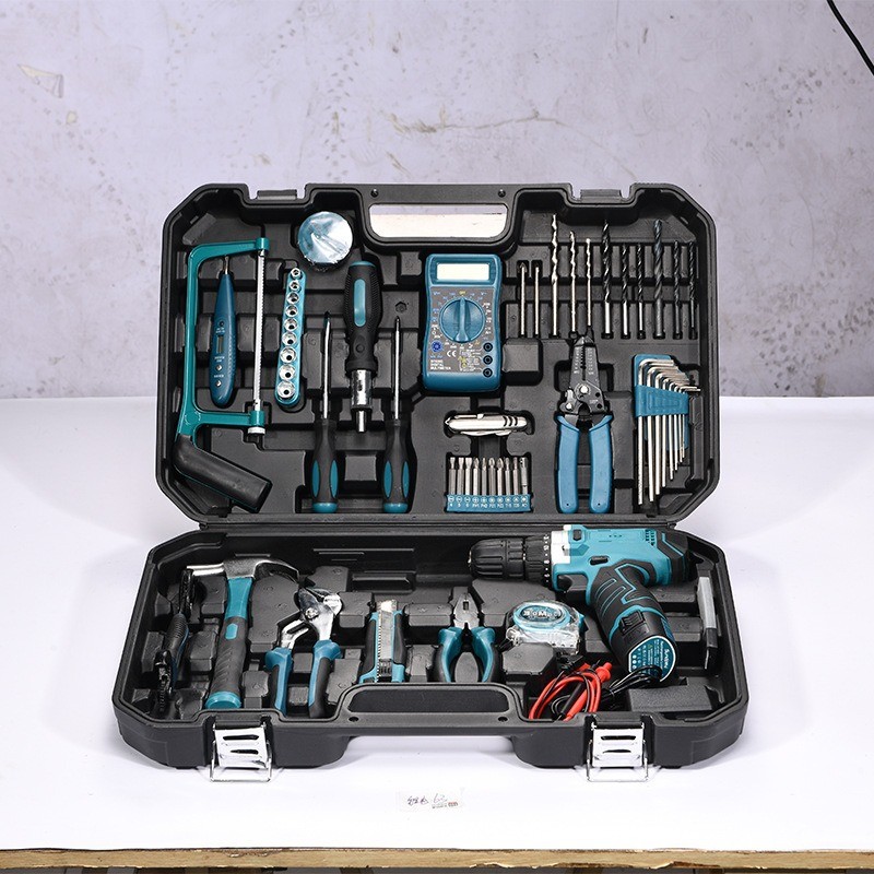 定制工具箱工具包电钻套装多功能家用全套五金工具大全套装收纳箱